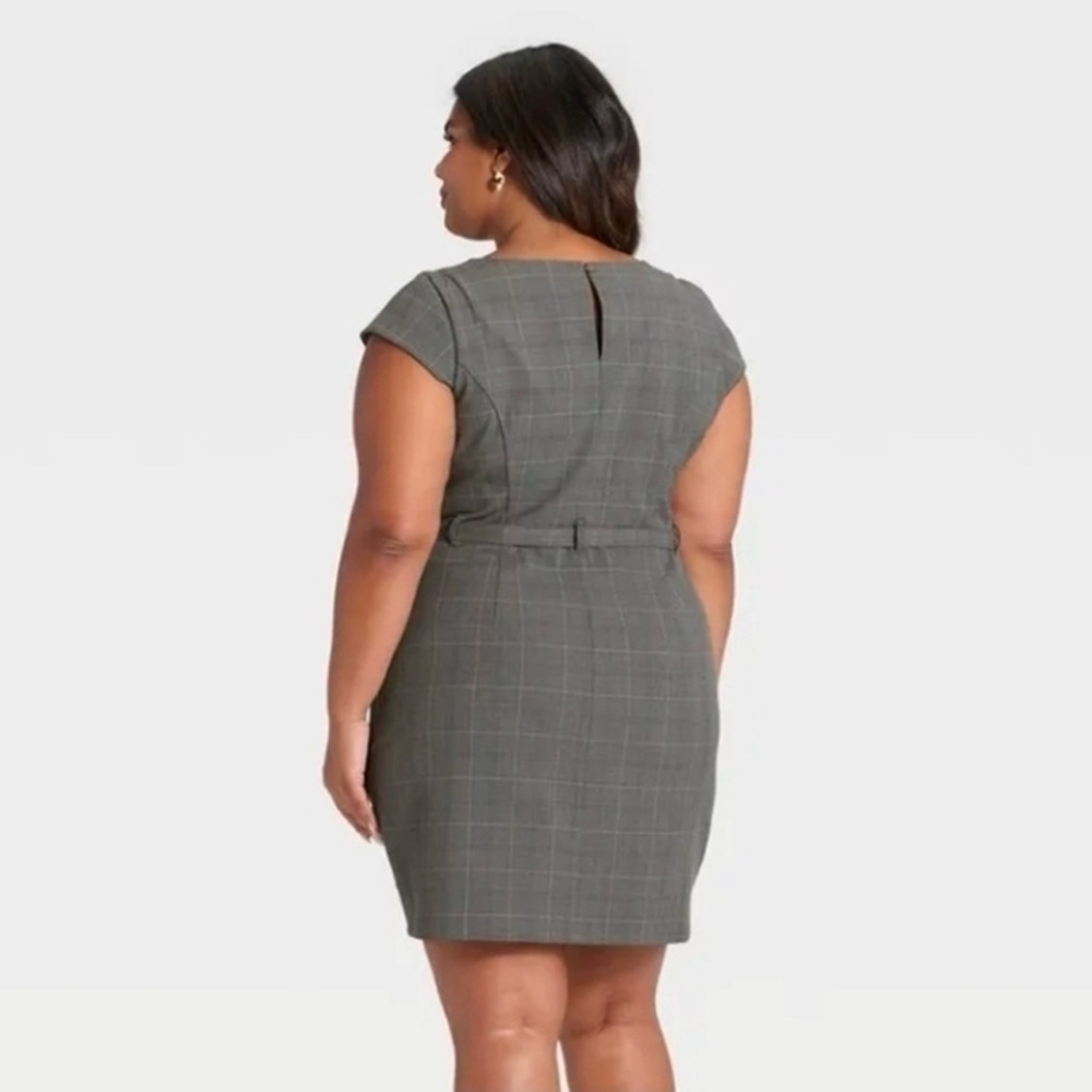 a new day Charcoal Plaid Mini Dress - Picture 3 of 3